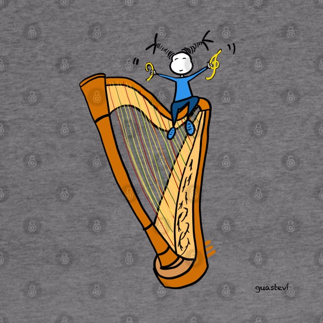 Harpist by Guastevi